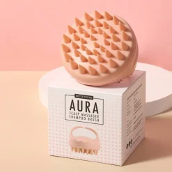 Shampoo-Bürste und Kopfhaut-Massagegerät, rosé
