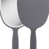 Spiegel mit Griff 28x13 cm grau