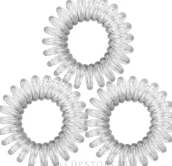 Spiral-Haargummi Anti Ziep transparent 3 St.