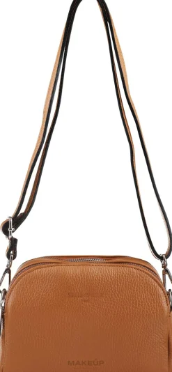 State Of Mind Leather Pouch With Handle Beige