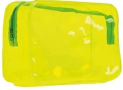 Transparenter Kulturbeutel 19x15x9 cm, grün