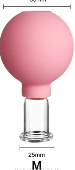 Vakuummassageglas, rosa, Größe M