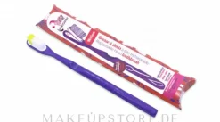 Zahnbürste aus Bioplastik mit austauschbarem Kopf mittel, violett