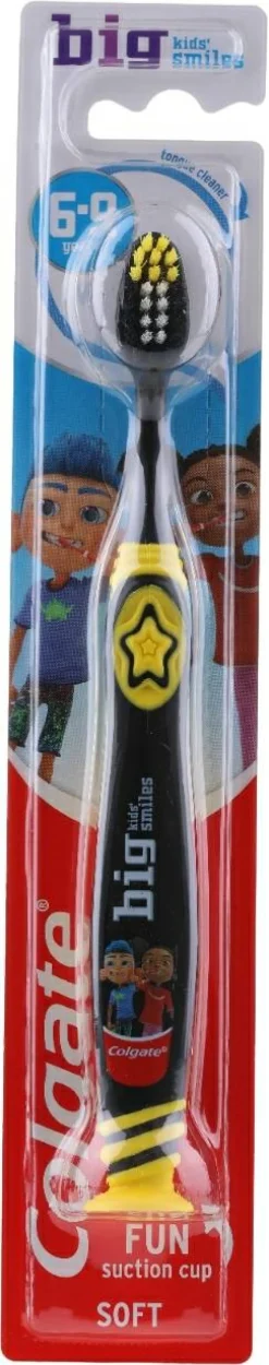 Zahnbürste für Kinder ab 6 Jahren, weich, schwarz-gelb