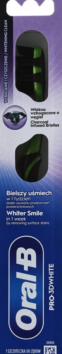Zahnbürste mit Holzkohle, mittel, grün