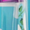 Zahnbürste mittel, blau mit Blättern