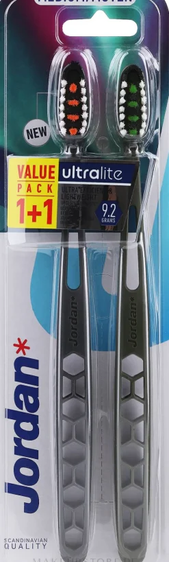Zahnbürste mittel grün, orange 2 St.