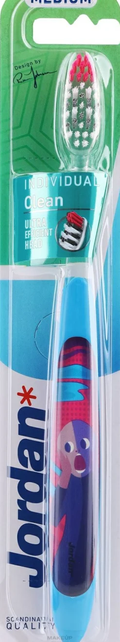 Zahnbürste mittel Individual Clean blau mit Muster