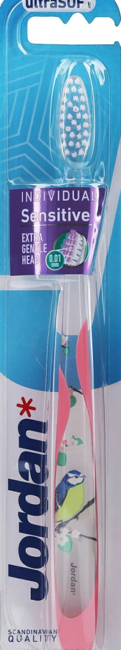 Zahnbürste weich Rosa mit einem Vogel